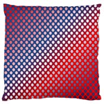 Dots Red White Blue Gradient Large Cushion Case (Two Sides) Front