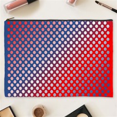 Dots Red White Blue Gradient Cosmetic Bag (xxxl)  by BangZart