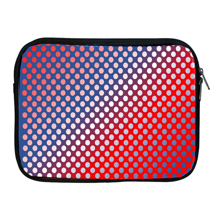 Dots Red White Blue Gradient Apple iPad 2/3/4 Zipper Cases