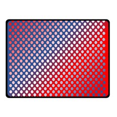 Dots Red White Blue Gradient Double Sided Fleece Blanket (small)  by BangZart