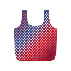 Dots Red White Blue Gradient Full Print Recycle Bags (s)  by BangZart