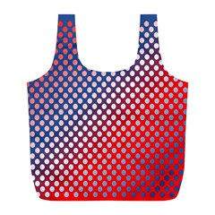 Dots Red White Blue Gradient Full Print Recycle Bags (l)  by BangZart