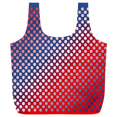 Dots Red White Blue Gradient Full Print Recycle Bags (l)  by BangZart