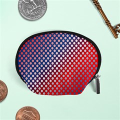 Dots Red White Blue Gradient Accessory Pouches (small)  by BangZart