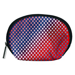 Dots Red White Blue Gradient Accessory Pouches (medium)  by BangZart