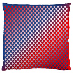 Dots Red White Blue Gradient Large Flano Cushion Case (one Side) by BangZart