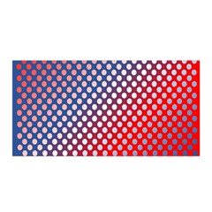 Dots Red White Blue Gradient Satin Wrap by BangZart