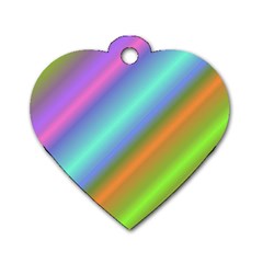 Background Course Abstract Pattern Dog Tag Heart (one Side)