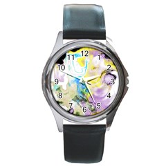 Watercolour Watercolor Paint Ink Round Metal Watch by BangZart