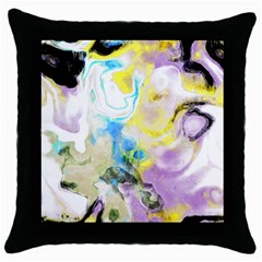 Watercolour Watercolor Paint Ink Throw Pillow Case (black) by BangZart