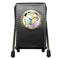 Watercolour Watercolor Paint Ink Pen Holder Desk Clocks by BangZart