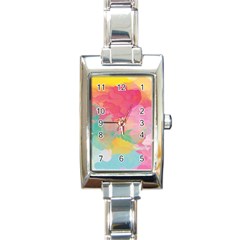 Watercolour Gradient Rectangle Italian Charm Watch by BangZart