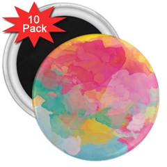 Watercolour Gradient 3  Magnets (10 Pack) 