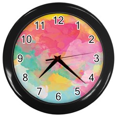 Watercolour Gradient Wall Clocks (black) by BangZart