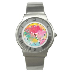 Watercolour Gradient Stainless Steel Watch by BangZart