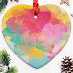 Watercolour Gradient Heart Ornament (Two Sides) Front