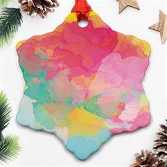 Watercolour Gradient Snowflake Ornament (two Sides) by BangZart