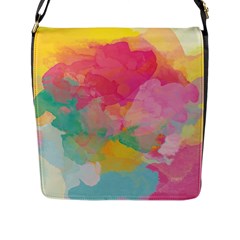 Watercolour Gradient Flap Messenger Bag (l) 