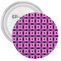 Pattern Pink Squares Square Texture 3  Buttons by BangZart