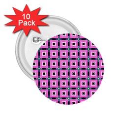 Pattern Pink Squares Square Texture 2 25  Buttons (10 Pack)  by BangZart