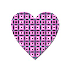 Pattern Pink Squares Square Texture Heart Magnet