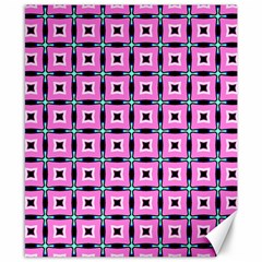 Pattern Pink Squares Square Texture Canvas 8  X 10  by BangZart