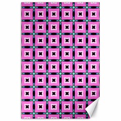 Pattern Pink Squares Square Texture Canvas 24  X 36  by BangZart