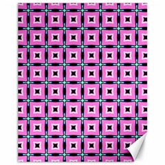 Pattern Pink Squares Square Texture Canvas 11  X 14   by BangZart