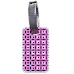 Pattern Pink Squares Square Texture Luggage Tags (two Sides)