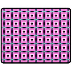 Pattern Pink Squares Square Texture Double Sided Fleece Blanket (medium)  by BangZart