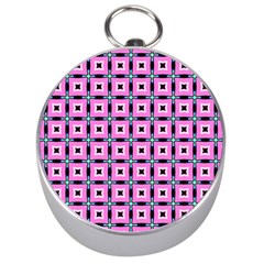 Pattern Pink Squares Square Texture Silver Compasses