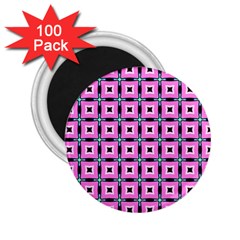 Pattern Pink Squares Square Texture 2 25  Magnets (100 Pack)  by BangZart