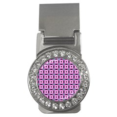 Pattern Pink Squares Square Texture Money Clips (cz) 