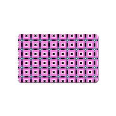 Pattern Pink Squares Square Texture Magnet (name Card) by BangZart