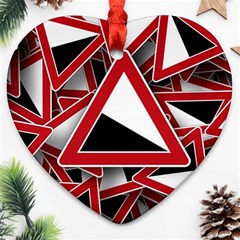 Road Sign Auto Gradient Down Below Heart Ornament (two Sides) by BangZart