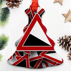 Road Sign Auto Gradient Down Below Christmas Tree Ornament (two Sides) by BangZart