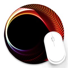 Grid Bent Vibration Ease Bend Round Mousepads by BangZart