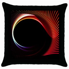 Grid Bent Vibration Ease Bend Throw Pillow Case (black) by BangZart