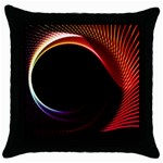 Grid Bent Vibration Ease Bend Throw Pillow Case (Black) Front