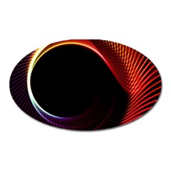 Grid Bent Vibration Ease Bend Oval Magnet by BangZart