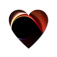 Grid Bent Vibration Ease Bend Heart Magnet by BangZart