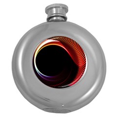 Grid Bent Vibration Ease Bend Round Hip Flask (5 Oz) by BangZart