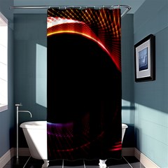 Grid Bent Vibration Ease Bend Shower Curtain 36  X 72  (stall)  by BangZart