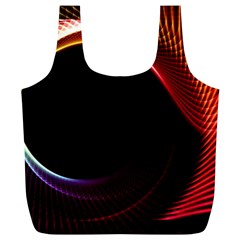 Grid Bent Vibration Ease Bend Full Print Recycle Bags (l)  by BangZart