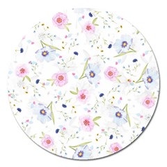 Floral Pattern Background Magnet 5  (round) by BangZart