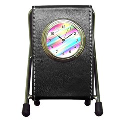 Background Course Abstract Pattern Pen Holder Desk Clocks by BangZart