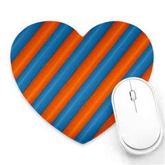 Diagonal Stripes Striped Lines Heart Mousepads by BangZart