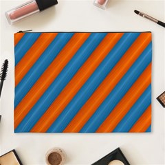 Diagonal Stripes Striped Lines Cosmetic Bag (xl) by BangZart