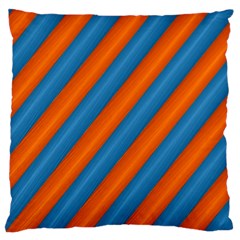 Diagonal Stripes Striped Lines Large Cushion Case (one Side) by BangZart