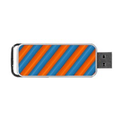 Diagonal Stripes Striped Lines Portable Usb Flash (one Side) by BangZart